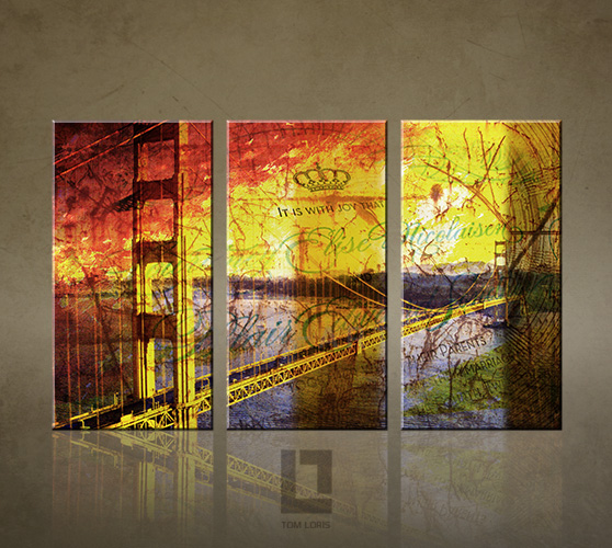 3 dielny obraz na stenu - Golden Sunset