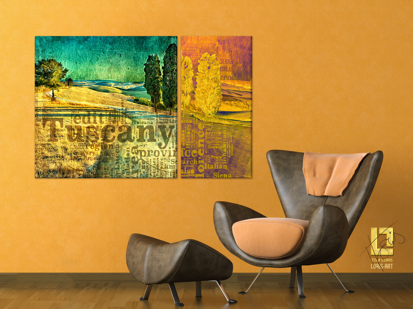 2 dielny obraz na stenu - Tuscany