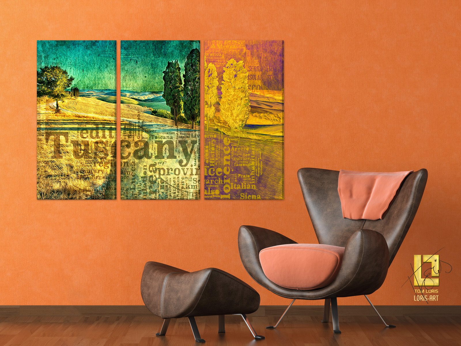 3 diely obraz na stenu - Tuscany