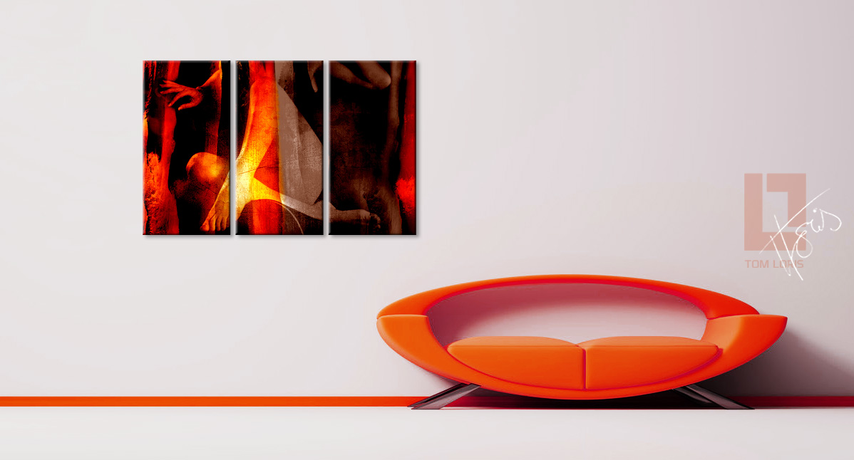 3 dielny obraz na stenu - Passion and FIRE