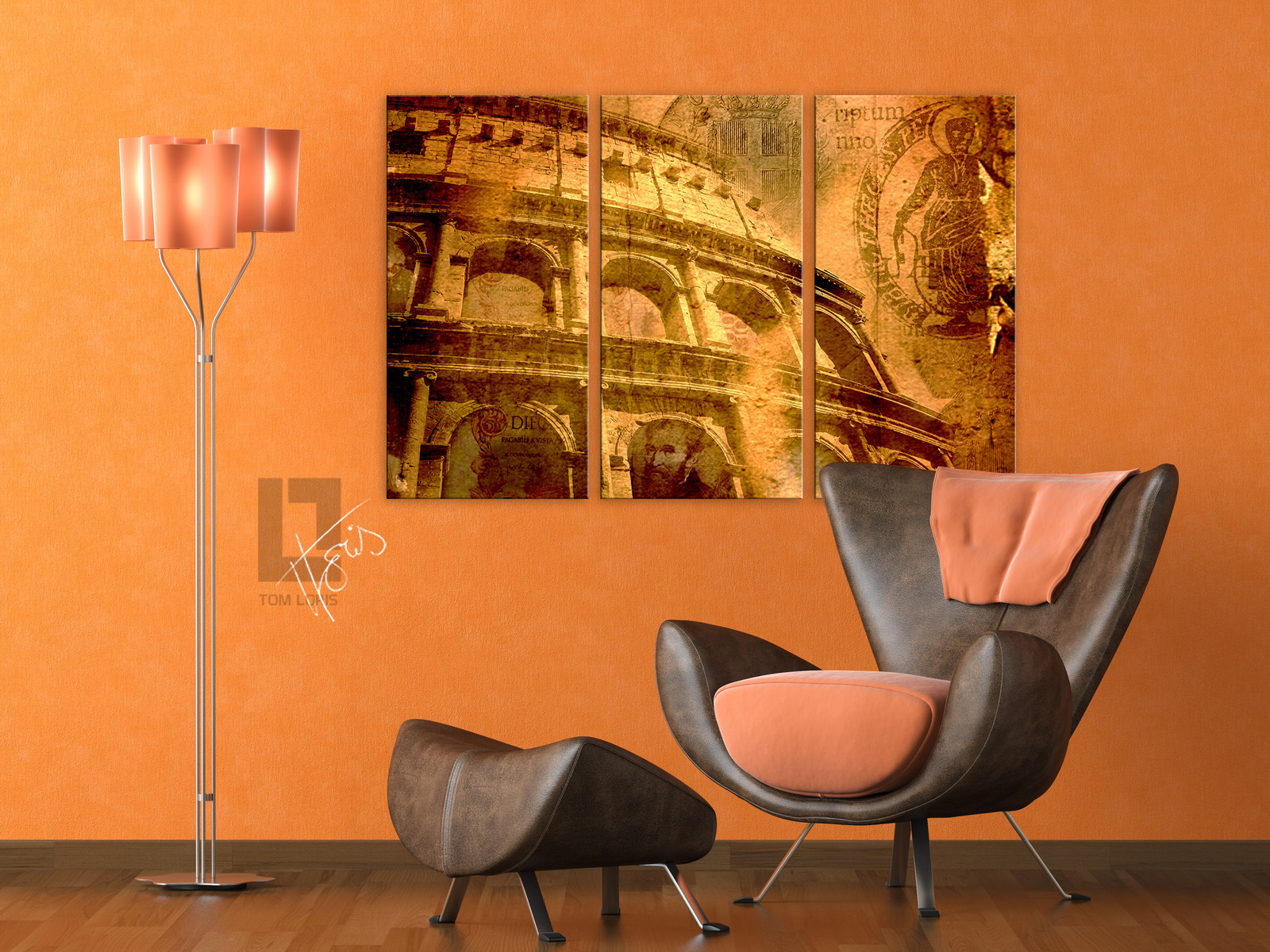 3 dielny obraz na stenu - "Urbem aeternam" ROME