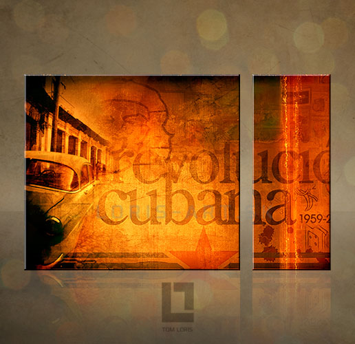 2 dielny obraz na stenu - Cuba "Viva la revolución"