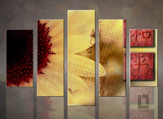5 dielny obraz na stenu - Sunflower