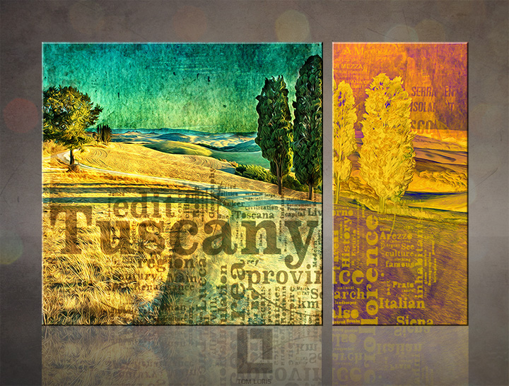 2 dielny obraz na stenu - Tuscany