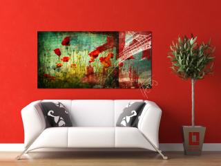 1 dielny obraz na stenu - Red poppy