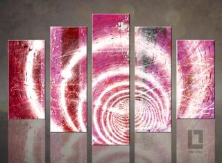 5 dielny obraz na stenu - Pink spiral