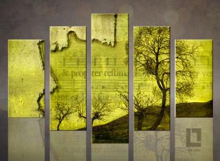 5 dielny obraz na stenu - Windy trees