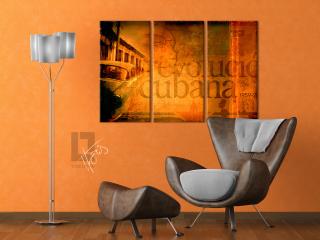 3 dielny obraz na stenu - Cuba "Viva la revolución"