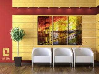 3 dielny obraz na stenu - Golden Sunset